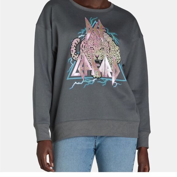 Time and Tru Women's Def Leppard Graphic Pullover Sweatshirt XXXL NWT - Picture 1 of 4